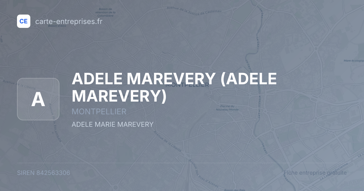 ADELE MAREVERY — 842563306 — fiche entreprise