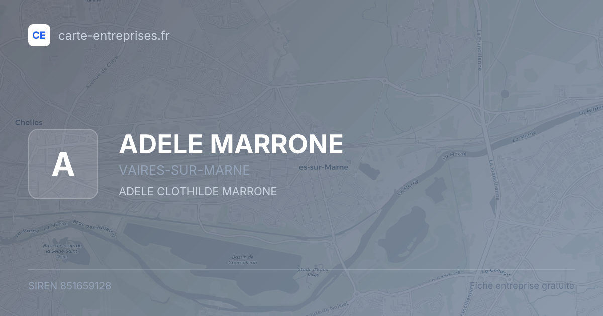 ADELE MARRONE — 851659128 — fiche entreprise