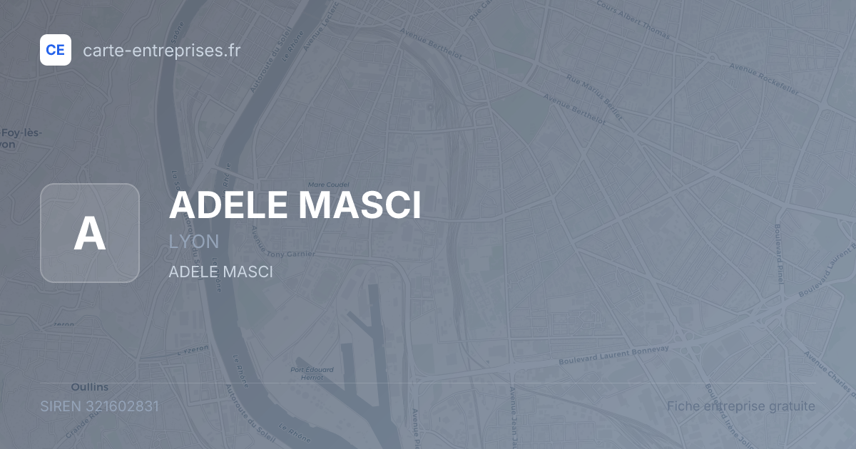 ADELE MASCI — 321602831 — fiche entreprise