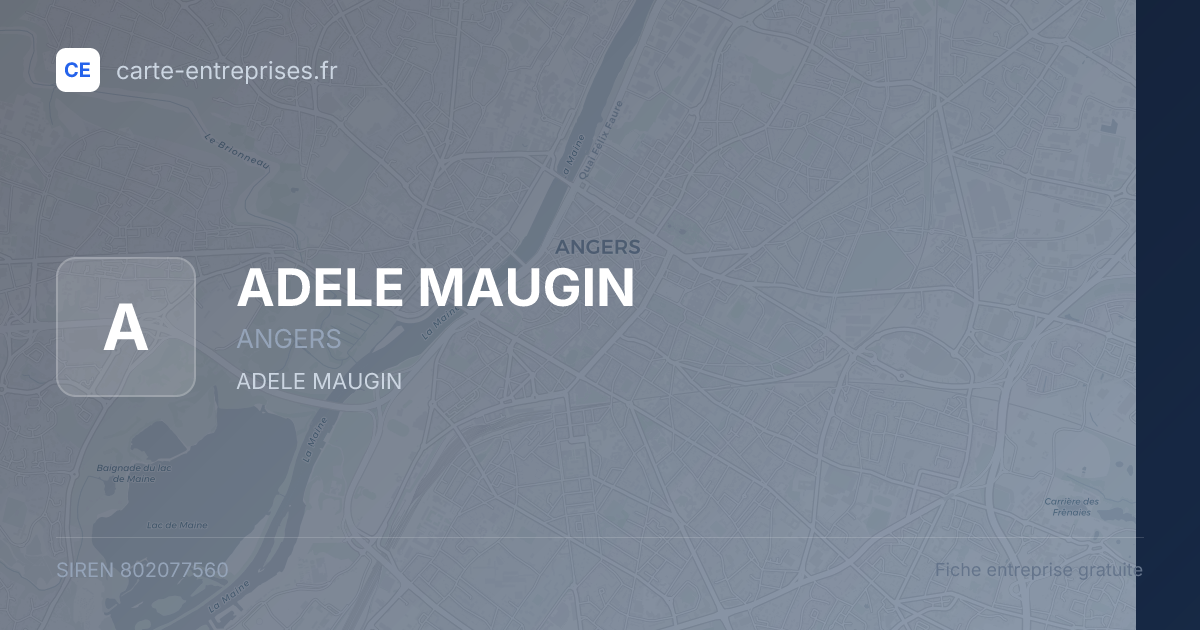 ADELE MAUGIN — 802077560 — fiche entreprise