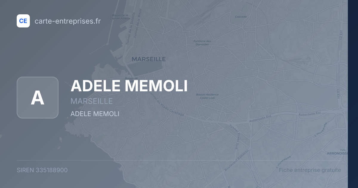 ADELE MEMOLI — 335188900 — fiche entreprise
