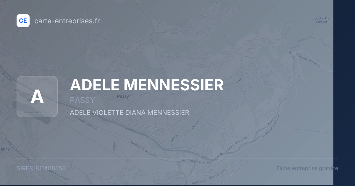ADELE MENNESSIER — 811408558 — fiche entreprise