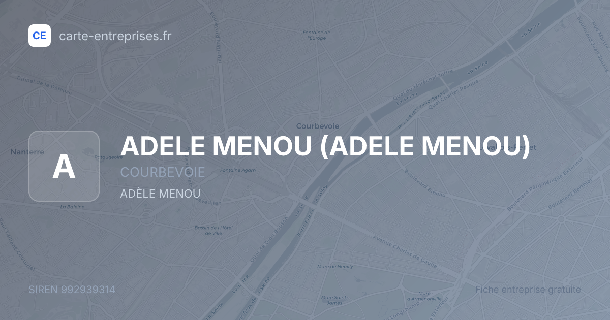ADELE MENOU — 992939314 — fiche entreprise