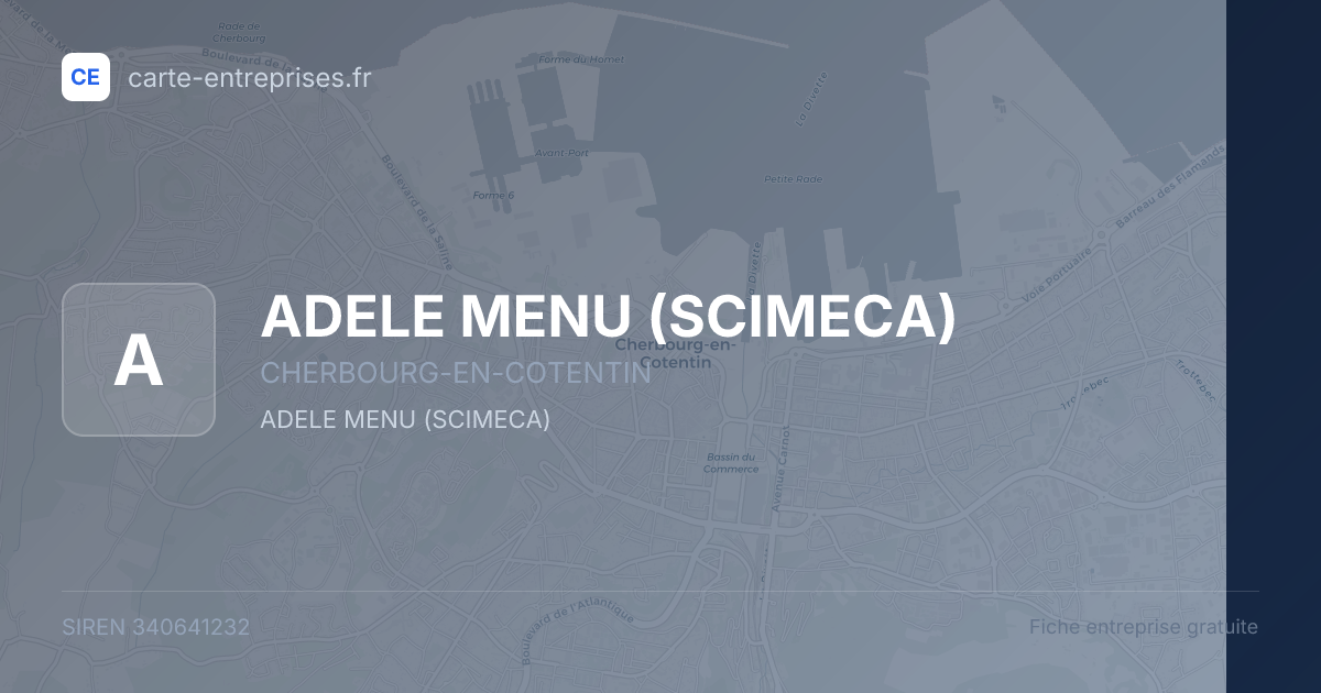 ADELE MENU (SCIMECA) — 340641232 — fiche entreprise