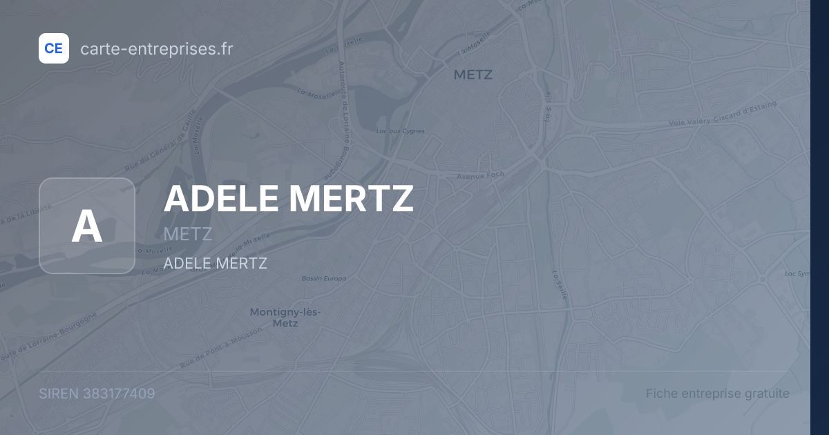 ADELE MERTZ — 383177409 — fiche entreprise