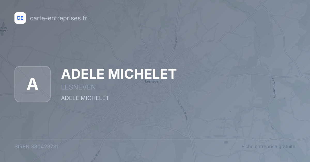 ADELE MICHELET — 380423731 — fiche entreprise