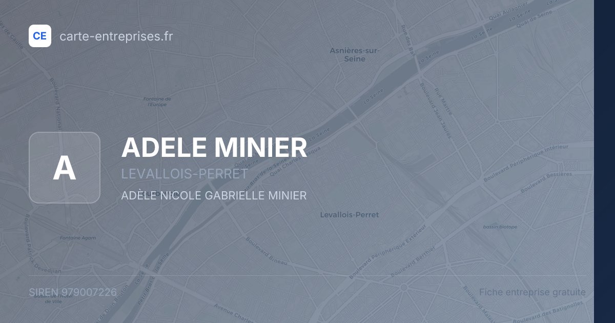 ADELE MINIER — 979007226 — fiche entreprise