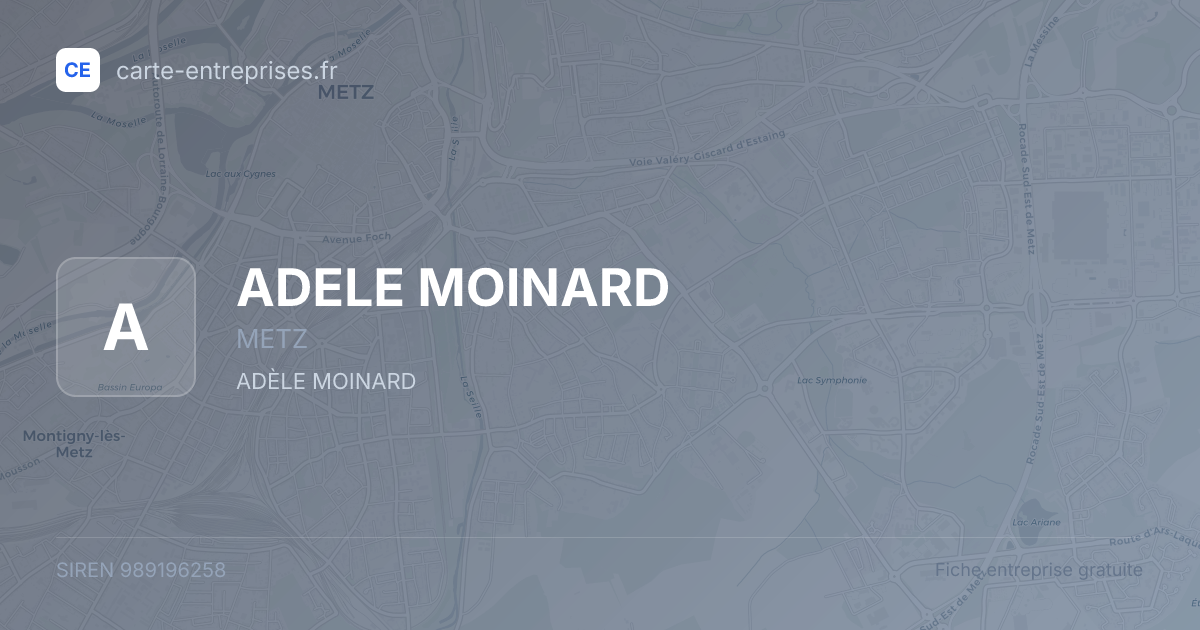 ADELE MOINARD — 989196258 — fiche entreprise