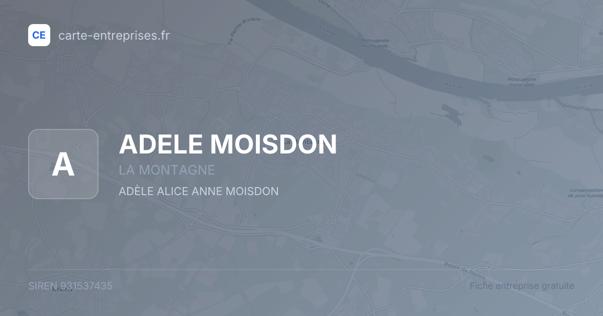 ADELE MOISDON — 931537435 — fiche entreprise