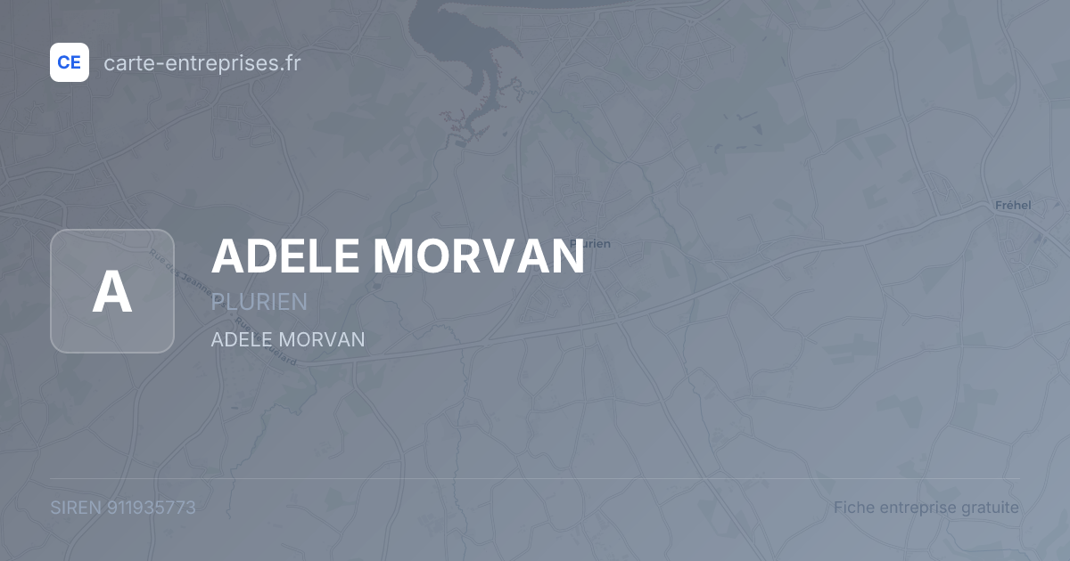 ADELE MORVAN — 911935773 — fiche entreprise