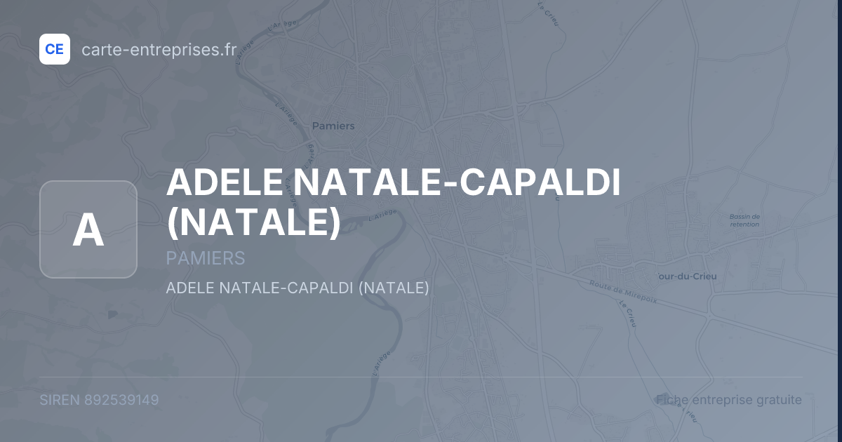ADELE NATALE-CAPALDI (NATALE) — 892539149 — fiche entreprise