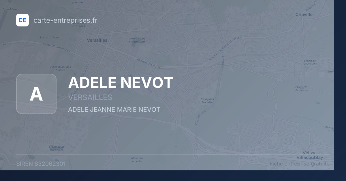 ADELE NEVOT — 832062301 — fiche entreprise