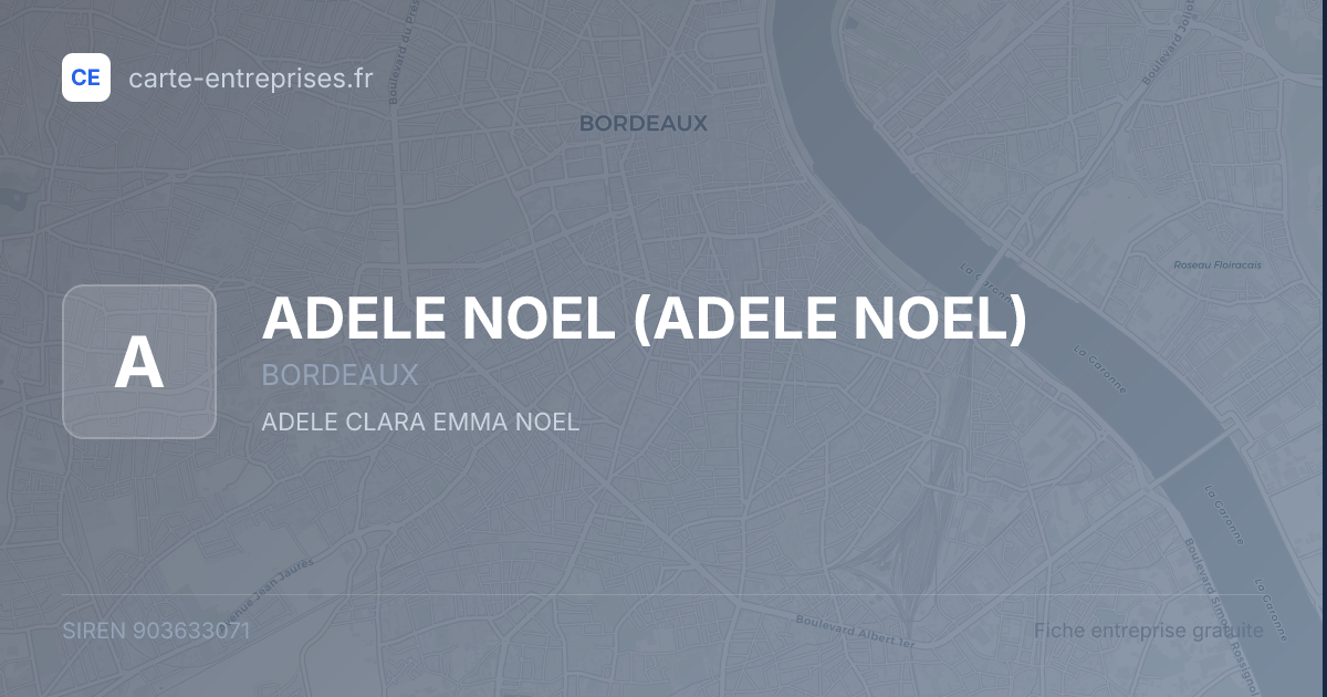 ADELE NOEL — 903633071 — fiche entreprise