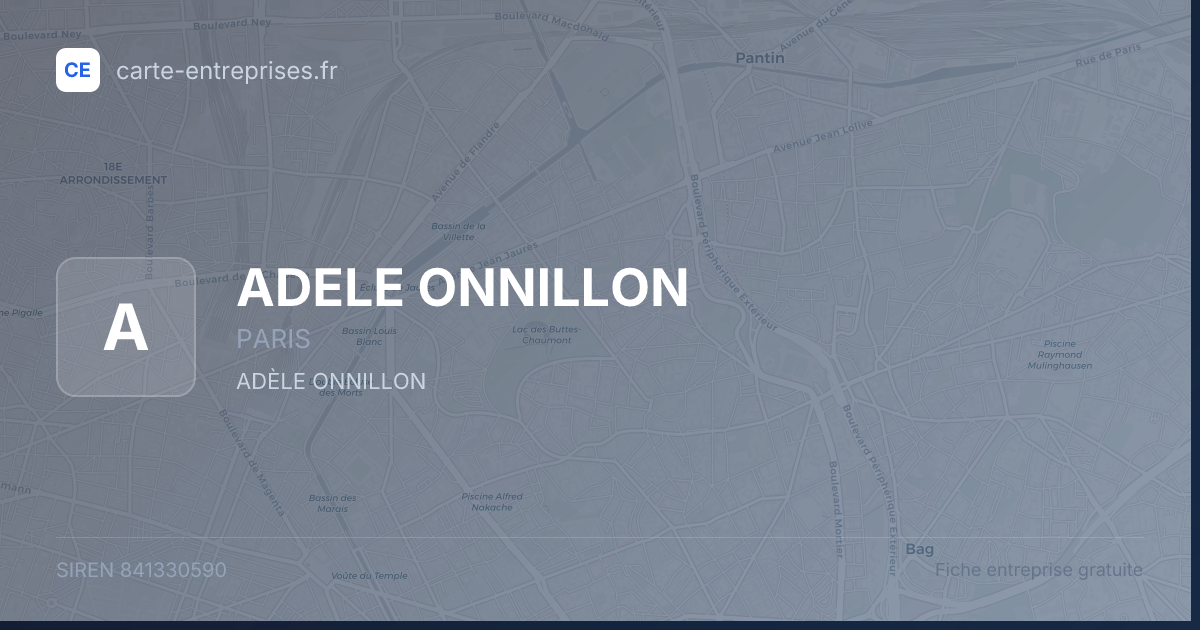 ADELE ONNILLON — 841330590 — fiche entreprise