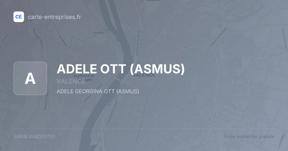 ADELE OTT (ASMUS) — 444055735 — fiche entreprise