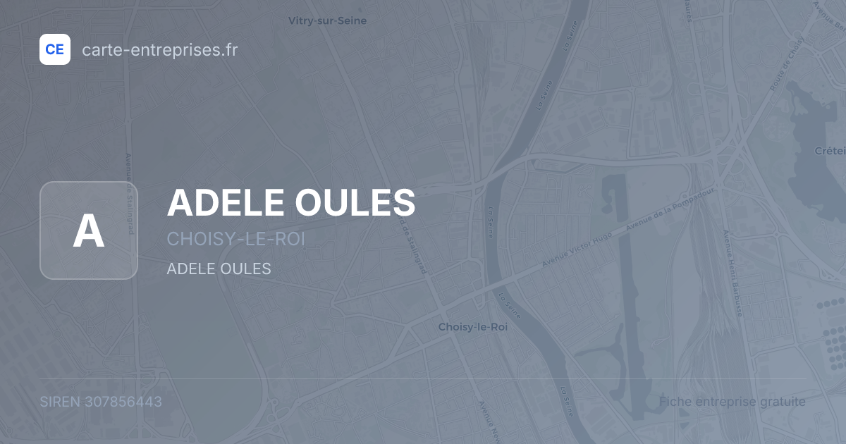 ADELE OULES — 307856443 — fiche entreprise