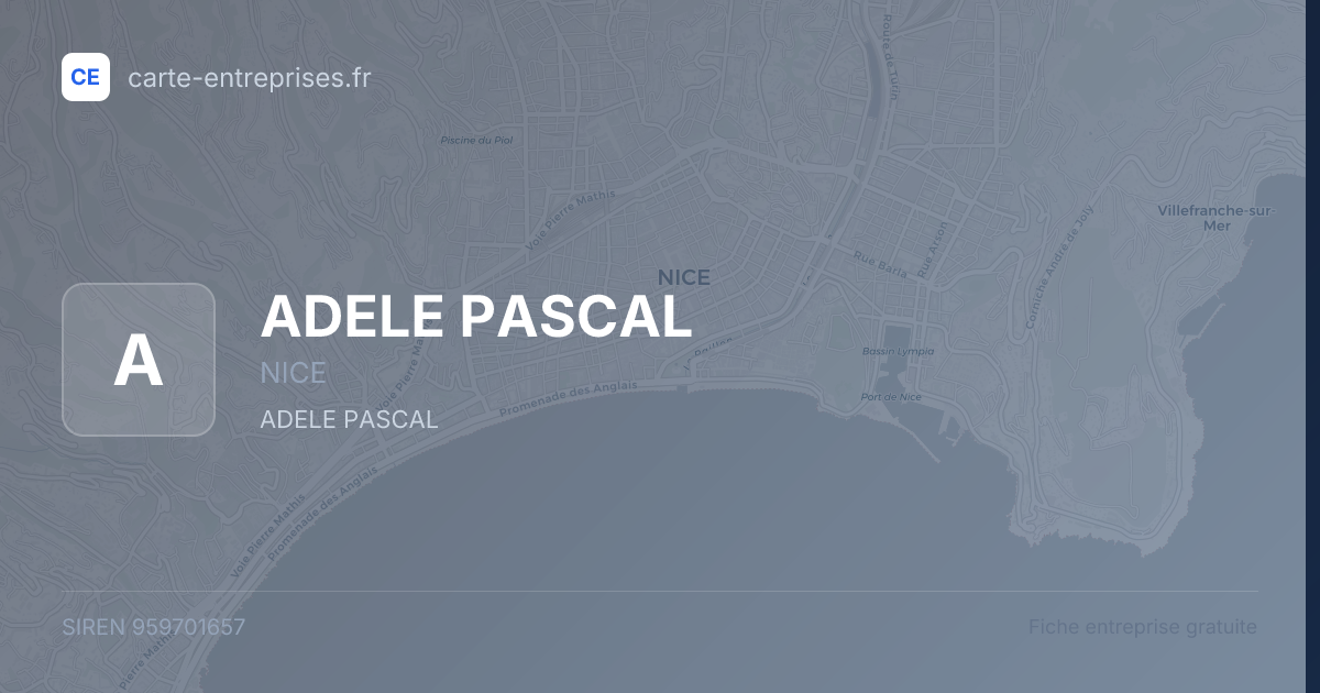 ADELE PASCAL — 959701657 — fiche entreprise