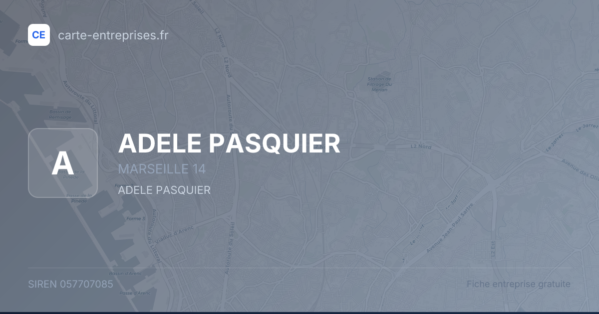 ADELE PASQUIER — 057707085 — fiche entreprise