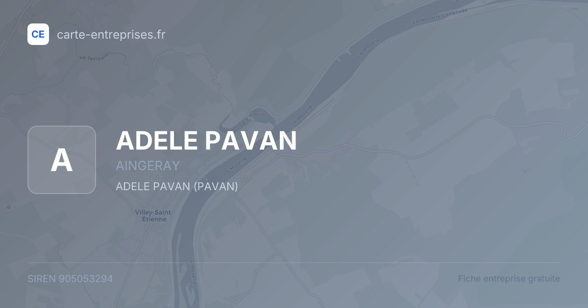 ADELE PAVAN — 905053294 — fiche entreprise