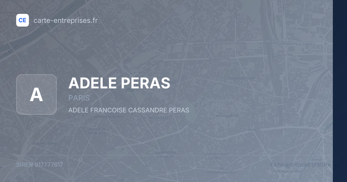 ADELE PERAS — 917777617 — fiche entreprise