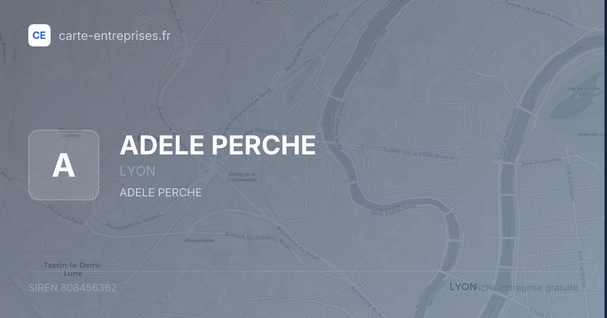 ADELE PERCHE — 808456362 — fiche entreprise
