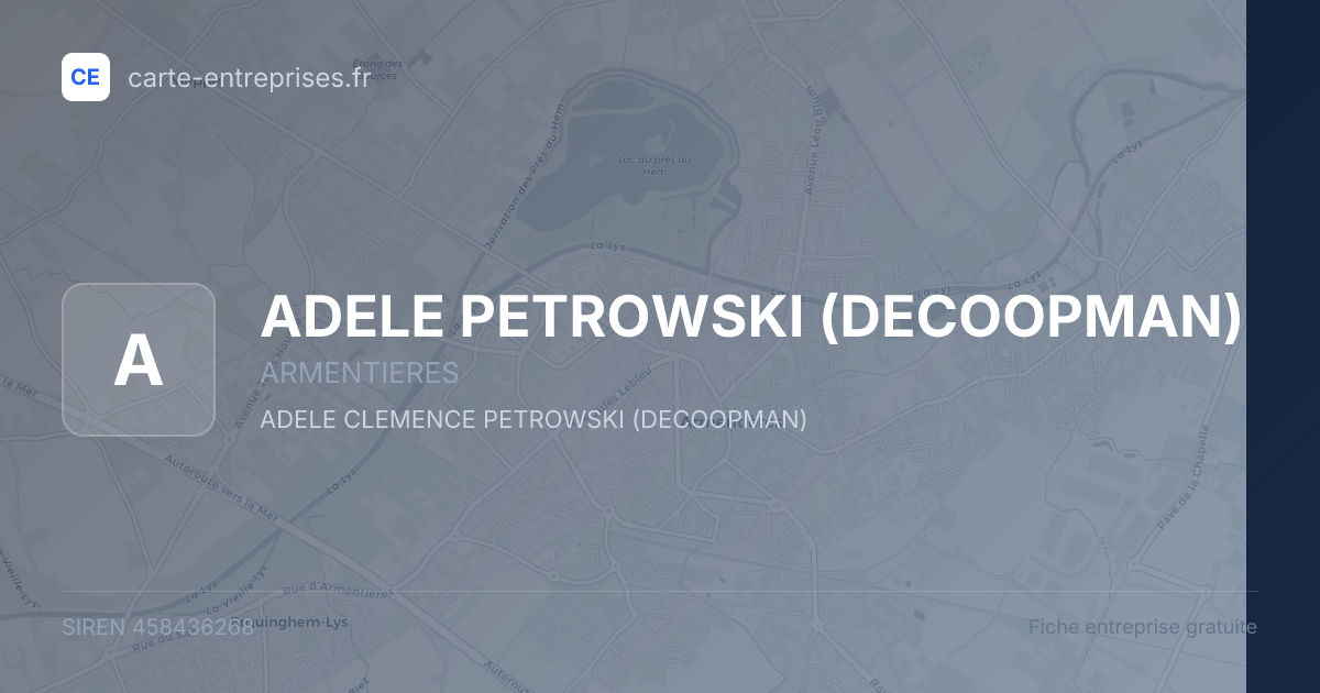 ADELE PETROWSKI (DECOOPMAN) — 458436268 — fiche entreprise