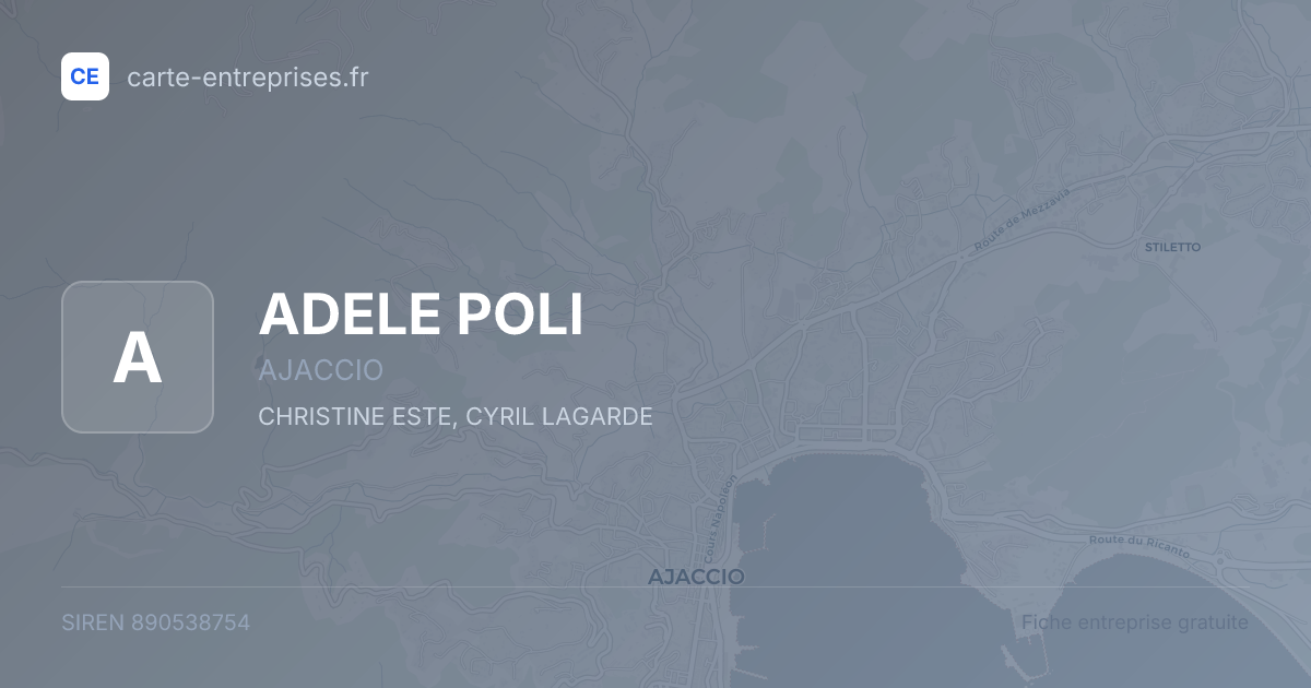 ADELE POLI — 890538754 — fiche entreprise