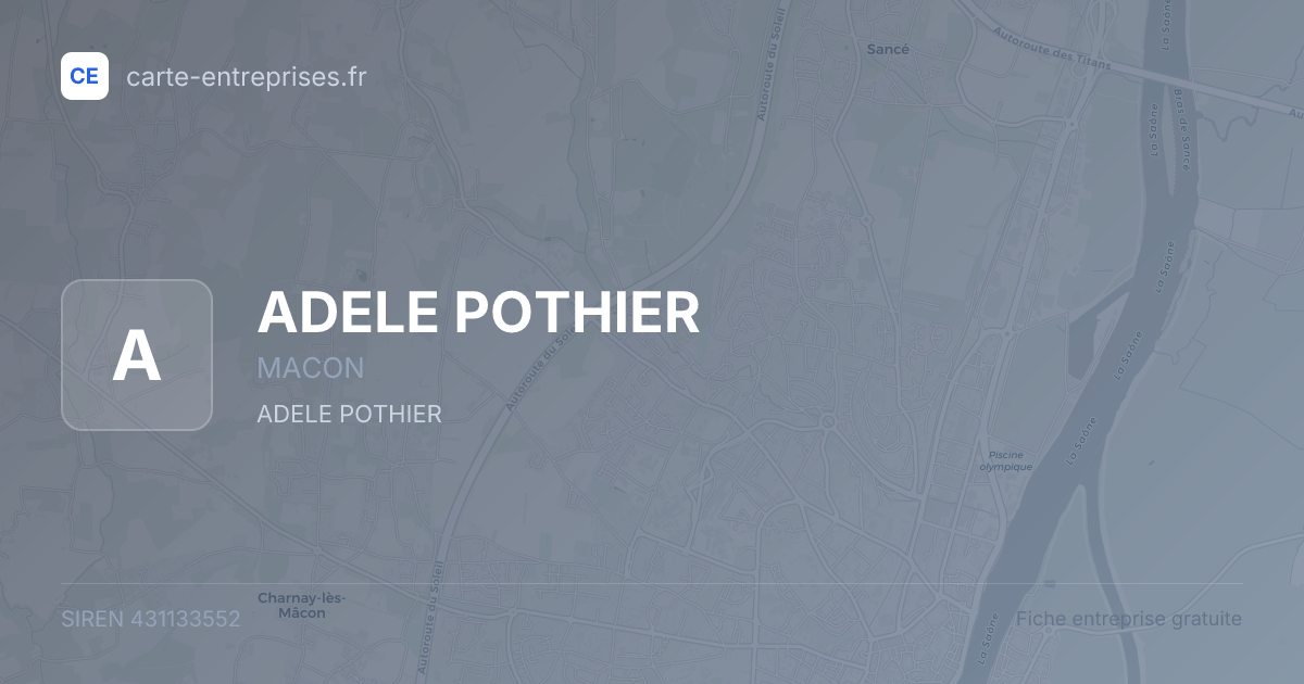 ADELE POTHIER — 431133552 — fiche entreprise