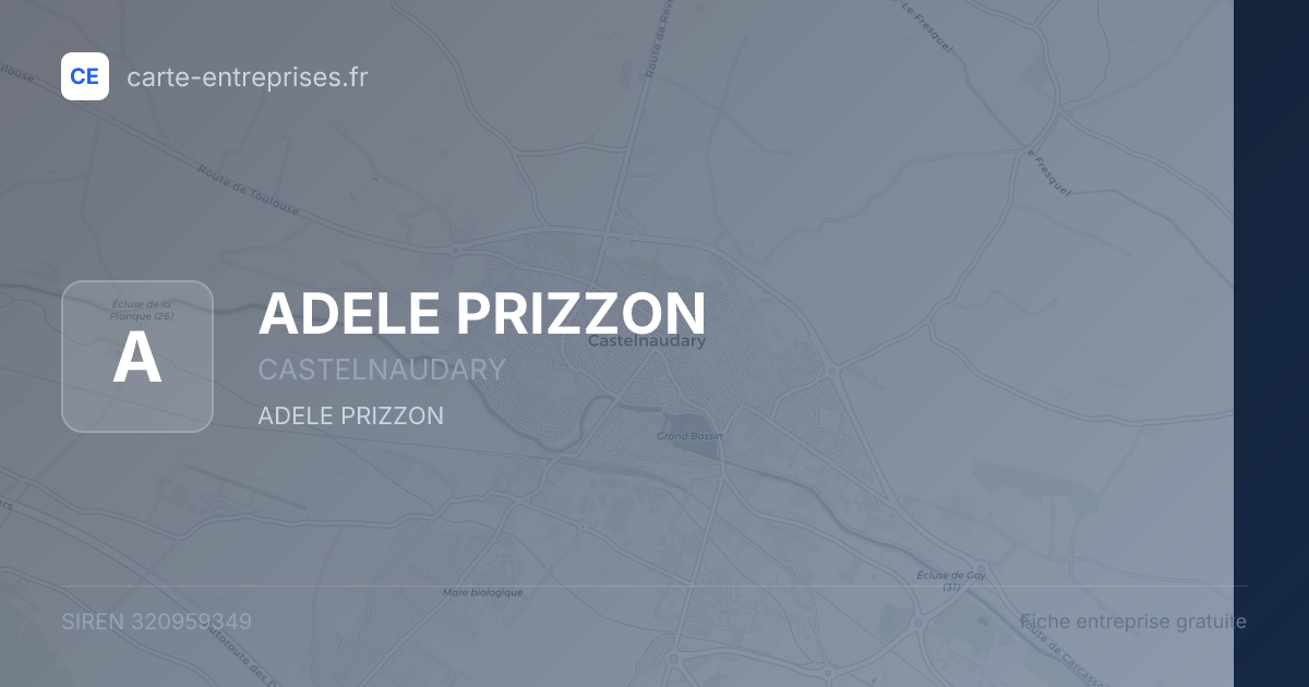 ADELE PRIZZON — 320959349 — fiche entreprise