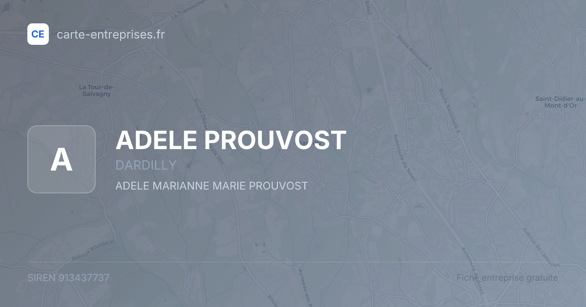 ADELE PROUVOST — 913437737 — fiche entreprise