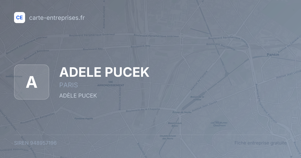 ADELE PUCEK — 948957196 — fiche entreprise