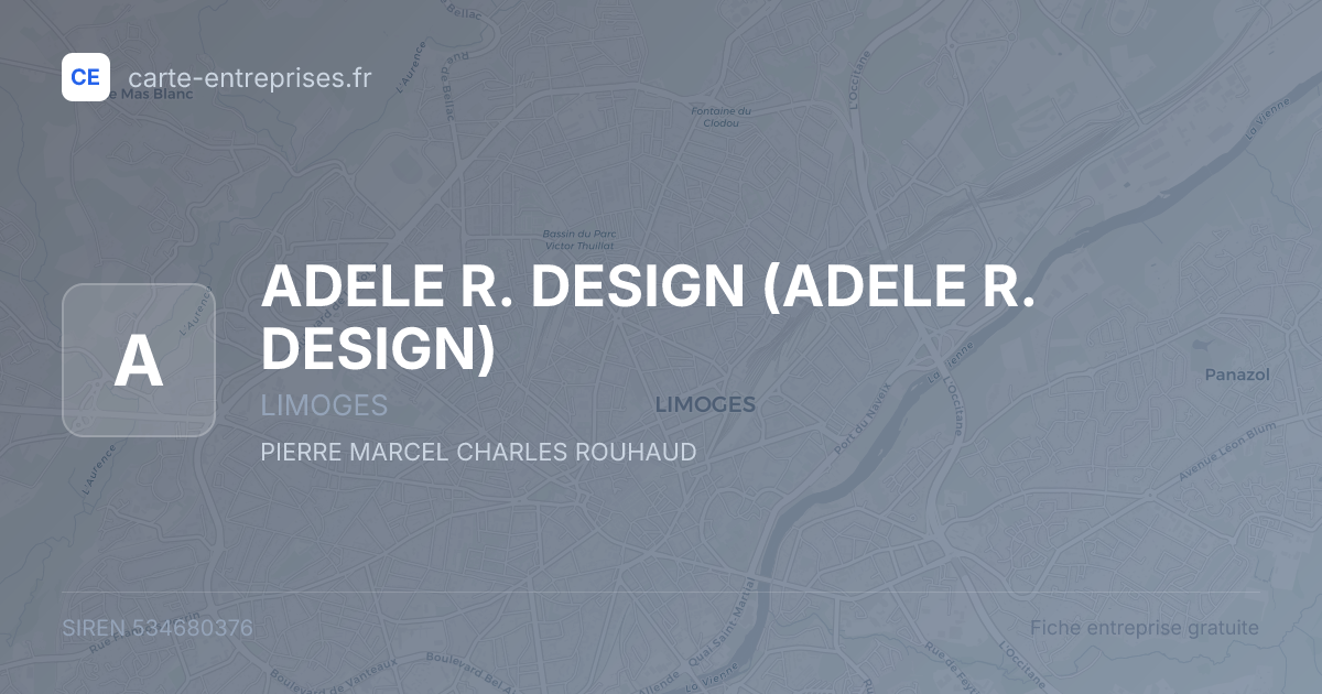 ADELE R. DESIGN — 534680376 — fiche entreprise