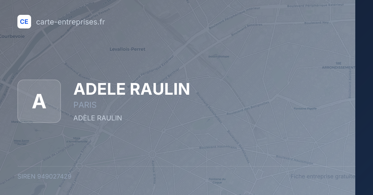 ADELE RAULIN — 949027429 — fiche entreprise
