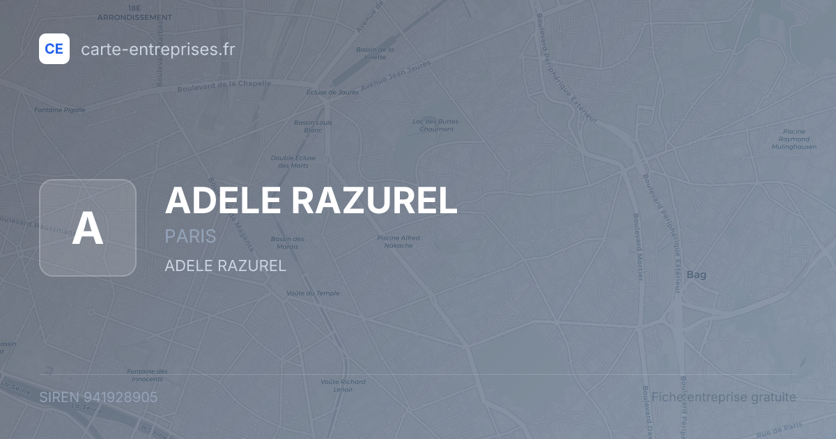 ADELE RAZUREL — 941928905 — fiche entreprise