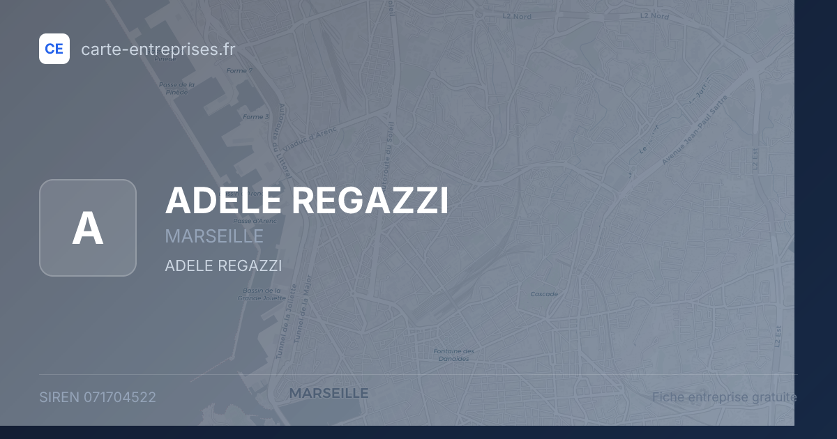 ADELE REGAZZI — 071704522 — fiche entreprise