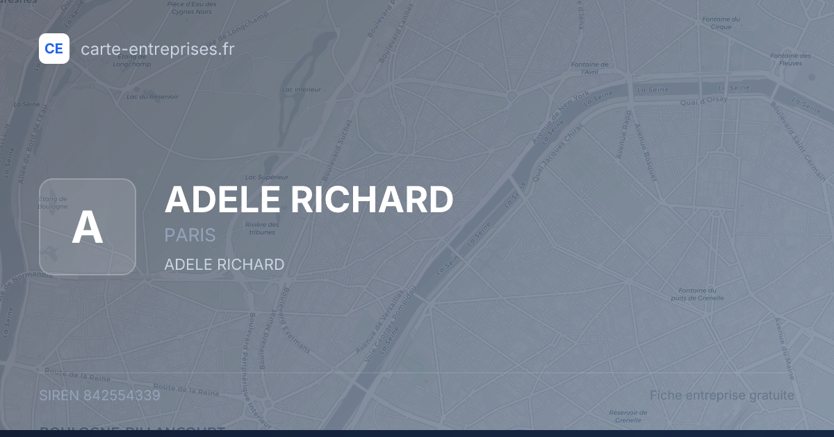 ADELE RICHARD — 842554339 — fiche entreprise