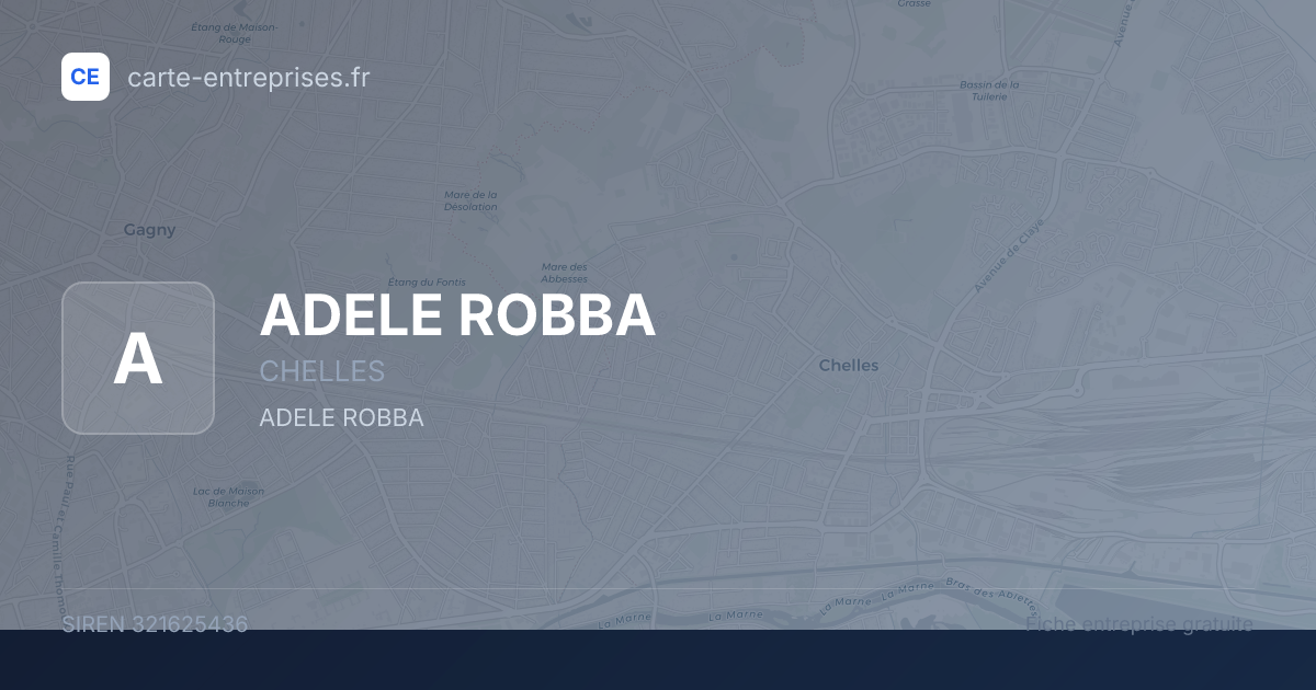 ADELE ROBBA — 321625436 — fiche entreprise