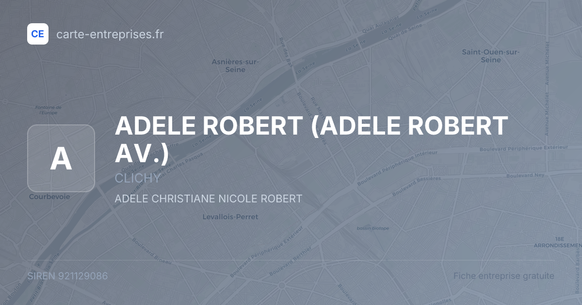 ADELE ROBERT (ADELE ROBERT AV.) — 921129086 — fiche entreprise