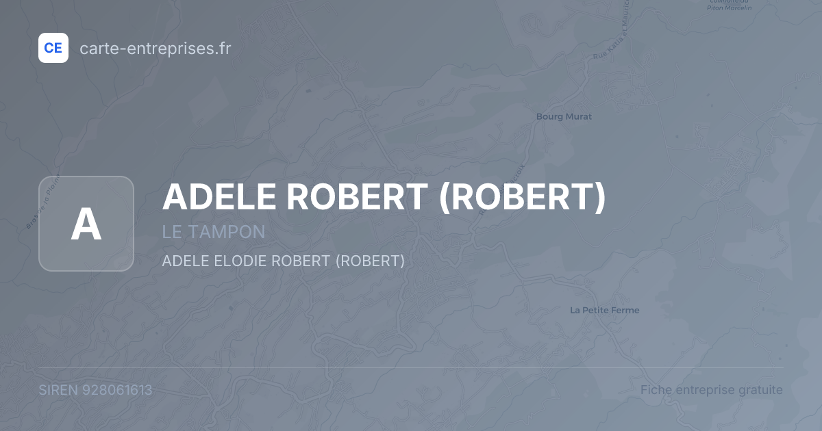 ADELE ROBERT (ROBERT) — 928061613 — fiche entreprise