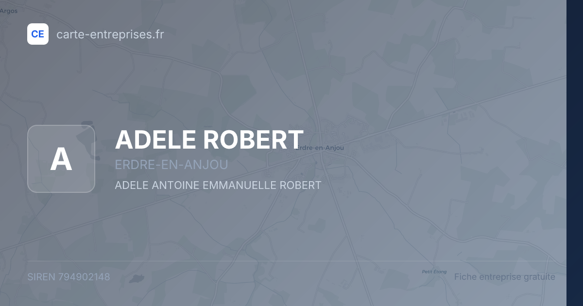 ADELE ROBERT — 794902148 — fiche entreprise