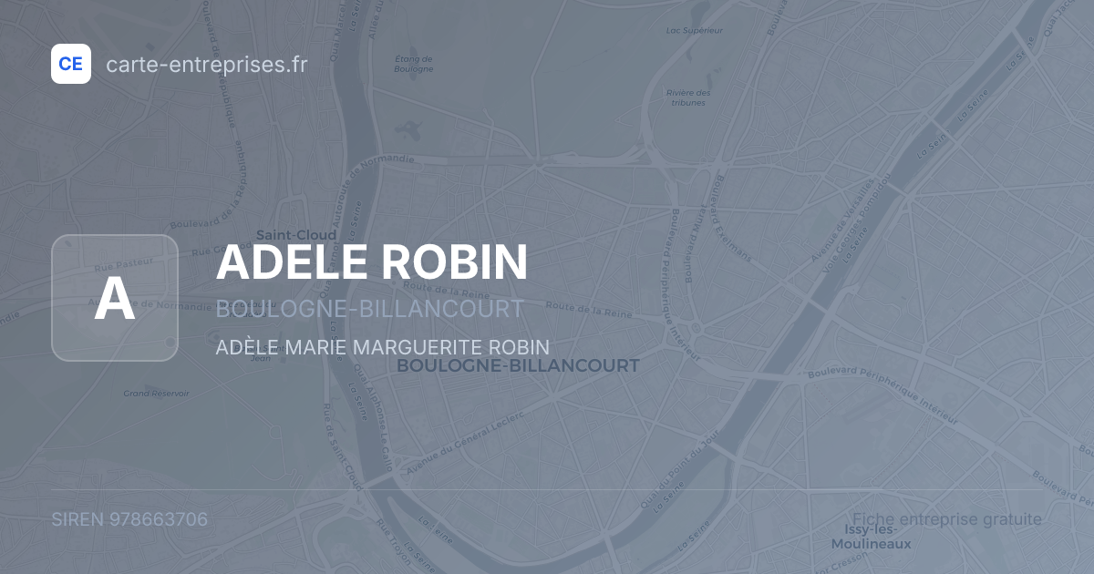 ADELE ROBIN — 978663706 — fiche entreprise