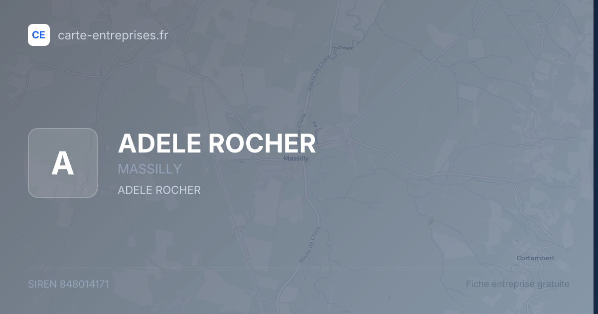 ADELE ROCHER — 848014171 — fiche entreprise