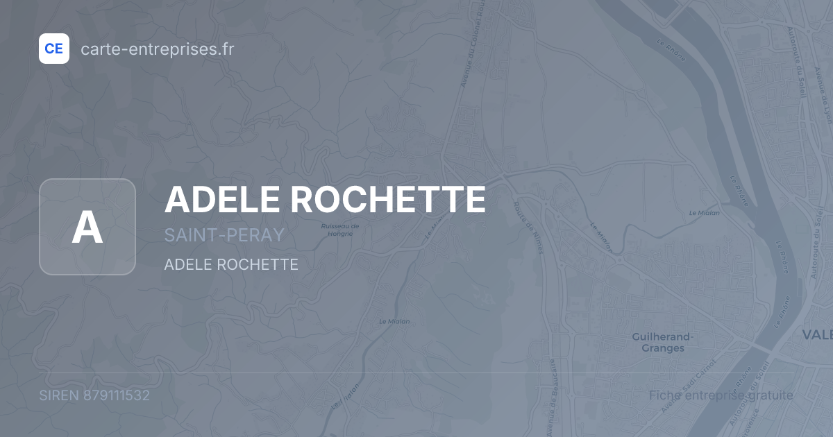 ADELE ROCHETTE — 879111532 — fiche entreprise
