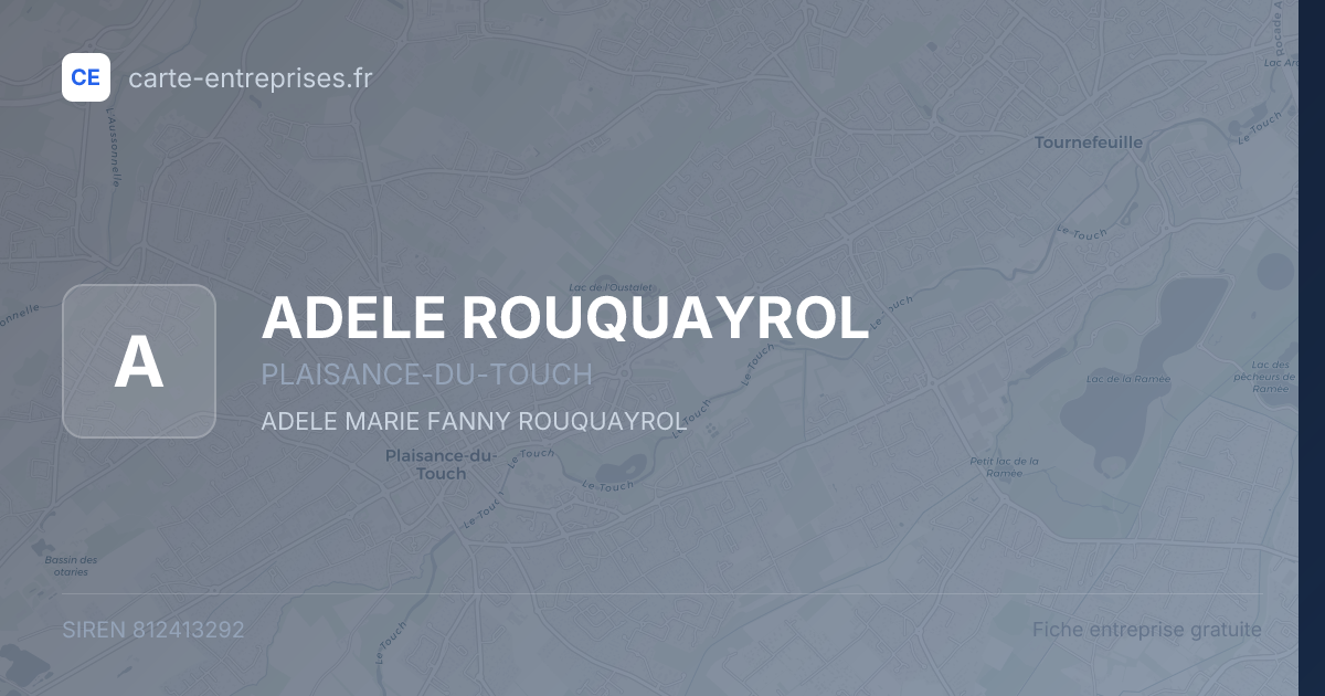ADELE ROUQUAYROL — 812413292 — fiche entreprise