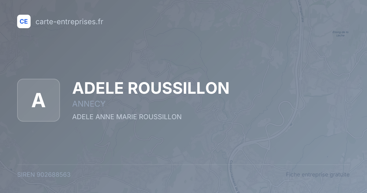 ADELE ROUSSILLON — 902688563 — fiche entreprise