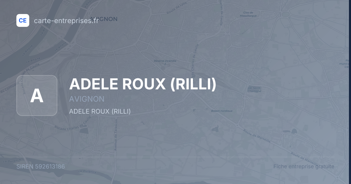 ADELE ROUX (RILLI) — 592613186 — fiche entreprise