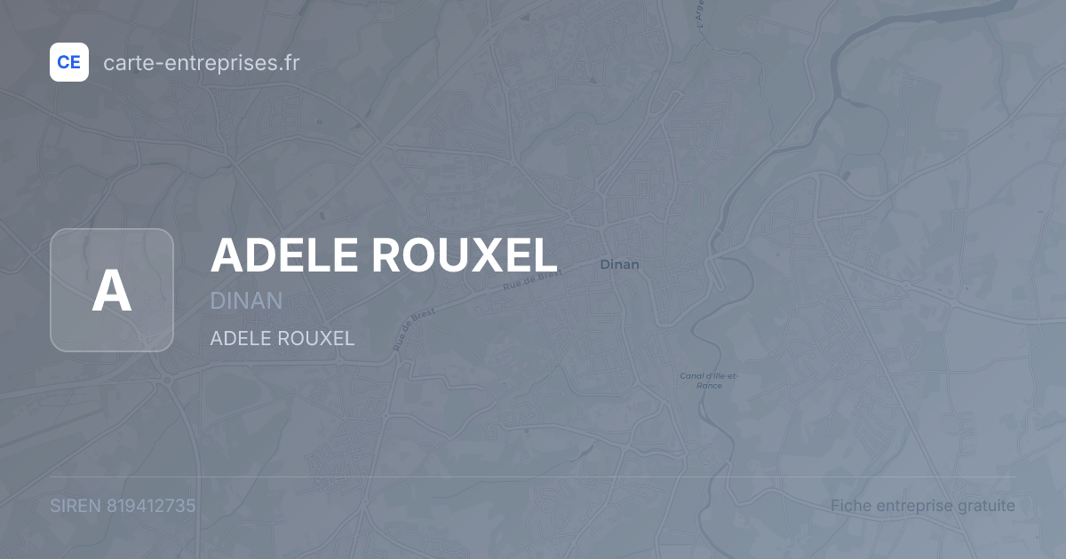 ADELE ROUXEL — 819412735 — fiche entreprise