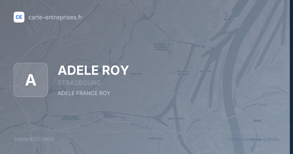 ADELE ROY — 821774874 — fiche entreprise