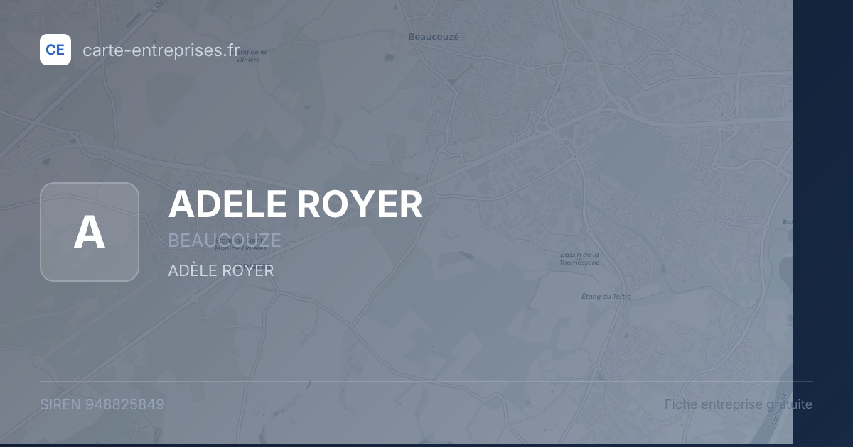 ADELE ROYER — 948825849 — fiche entreprise