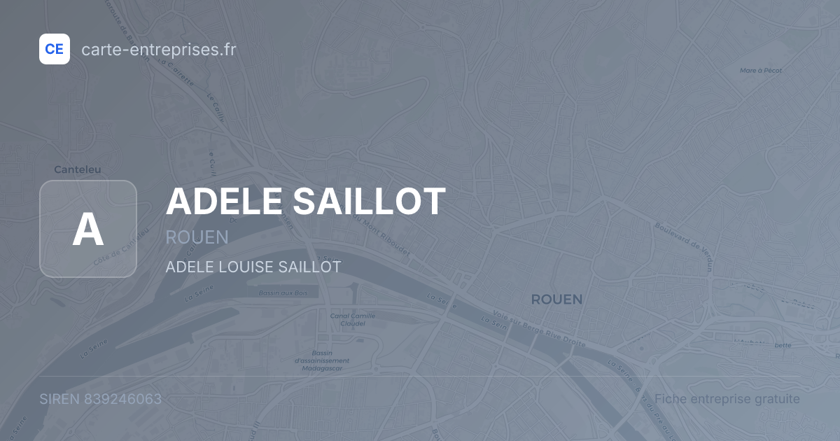 ADELE SAILLOT — 839246063 — fiche entreprise